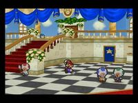 une photo d'Ã©cran de Paper Mario sur Nintendo 64